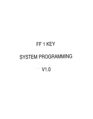 Page 323FF 1 KEY 
SYSTEM PROGRAMMING 
“- :._“: VI ‘0  