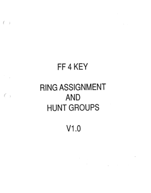 Page 329FF 4 KEY 
RING ASSIGNMENT 
il ) 
AND 
HUNT GROUPS 
VI .o  