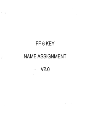 Page 361i I 
FF 6 KEY 
NAME ASSIGNMENT 
v2.0  