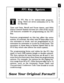 Page 368he FFl Key is for system-wide program- 
ming. There are seven submodes (l# to 7#) 
for this key. 
Time and Date, Recall and Pause timers, and DISA 
(Direct Inward System Access) are a few of the nearly 
100 features available for programmin 
g on the FFl 
Key. 
Features programmed on this key affect the entire 
system. In contrast, the other nine FF keys affect only 
one extension or trunk, and are programmed on an 
extension-by-extension or trunk-by-trunk basis. The 
exception to these keys is System...