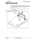 Page 118Section 3004nstallationChapter 3. Cabinet Installation
DSLT Wall Mounting
-
Digital Single-Line Telephones (DSLTs) can be modified for wall mounting
by removing the desk stand and mounting it on the bottom of the phone. The
back of the DSLT and the desk stand include slots for attaching the phone to a
screw inserted in the wall.
1.Press the stand releases in toward the middle of the phone to release the
desk stand (Figure 3- 14).
Figure 3-14. Desk stand removal for DSLT wallmountinpDBS-70-300
DBS Manual...