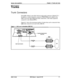 Page 125Section 300~InstallationChapter 4. Trunks and Lines
Trunks
Trunk Connectors
Each DBS cabinet is provided with one main trunk connector, labeled CN 1.
In addition, a trunk expansion connector 
(VB-43120) can be added to the
DBS to provide eight additional trunk connections. (The trunk expansion
connector is also labeled 
CNl.)
Figure 4- 1 shows the maximum number of trunks that can be connected when
both trunk connectors are used with a DBS 96.
imre4-l.DBS trunk connedions (DBS 96)MDF
0
coDBS-70-300DBS...