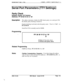 Page 3383eGu011 4uu-I- I uyl al I I I I Ill lyw~apiai I. ~y3~c111 rluyiaiiiiiwly it-r 11
Serial Port Parameters (TTY Settings)
Parity Check
Software Version: All VersionsAddress: 
FFl 2# 2# l# (0 or l)#
Dbscription
Programming
.
This address determines whether the DBS checks parity over serial port CN6.
By default, parity checking is turned on.
If parity checking is activated, select the parity count -- “Even” or “Odd” -- in
FF12# 2# 2#.
Serial Port CN6 is normally used for SMDR.
FFl 2# 2# 1# (0 qr l)#
O=Turns...