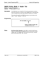 Page 345Chapter 1. System Programming (FFl)Section 400-ProgrammingSMDR Printing Mode 3: Header Title
Software Version: All Versions
Address:
FFl 2# 2# 8# (0 or l)#
DescriptionThe SMDR data sent to Serial Port CN6 can be programmed to include a
header title (inserted every 60 lines on the SMDR report); or the header title
can be excluded from the report. By default, the header title is excluded.
The header title identifies the SMDR information in each column on the
report -- “Time,” “Duration,” “COW, etc....