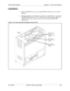 Page 159Section 300-Installation Chapter 5 - Trunks and Extensions
576-13-300 DBS 576 (USA), issued 6/2/98  5-35
Installation
1.  Install the DBS DEC card in any available DBS 96 cabinet EC slot or the EC/
TRK slot.
2.  Referring to Figure 5-14 and Table 5-25, Table 5-26, and Table 5-27, connect the 
CBLDBS MDF Interface Card to the MDF using standard 25-pair cabling (not 
supplied). Each cable must have a male connector at the CBLDBS MDF 
interface end.
Figure 5-14. Connecting DBS 96 Digital Extension Lines 