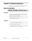 Page 175576-13-300 DBS 576 (USA), issued 6/2/98  6-1
Chapter 6. Peripheral Equipment
This chapter describes how to install and connect DSS, doorphone adaptors, other 
peripheral equipment, and replacing the backup battery of CPC card.
Music-On-Hold (MOH)
Guidelines
• A music source such as a CD player or tape recorder can be connected to the 
MOH input of a CPC96, CPC288, or CPC576 card installed in the CPC slots of 
the cabinet to provide music-on-hold (MOH).
• CPC96, CPC288, and CPC576 cards cannot be...