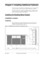 Page 87576-13-300 DBS 576 (USA), issued 6/2/98  4-1
Chapter 4. Installing Additional Cabinets
The 576 system can be expanded using a building block system. It is also possible to 
increase the number of extension ports by linking the DBS 576 to a DBS 96.
This chapter explains how to prepare for additional cabinets, install them, link the 
respective systems, set the expansion cabinet ID No., install the switch box and 
options, install cards and connect to the DBS 96.
Installing the Building Block System...