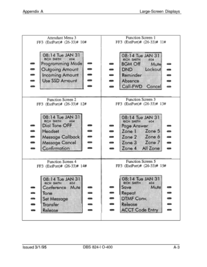 Page 450Appendix ALarge-Screen DisplaysIssued 3/l /95DBS 824-l O-400
A-3 