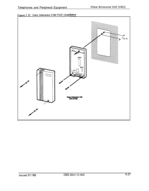 Page 99Telephones and Peripheral EquipmentVoice Announce Unit (VAU)
issued 3/l /95DBS 824-l O-3005-27 