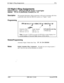 Page 371CO Night 2 Ring AssignmentsFF4
CO Night 2 Ring Assignments
Software VersTc)nCPC-S and CPC-M, Version 1 0 and higher
AddressFF4 9# 1# (ExtPort)# (Trunk)# (0 or l)#
DescriptionThis program determines which extension(s) will receive incoming calls from
a particular trunk when the DBS 824 system is in 
‘ Night 2 ’ mode
ProgrammingFF4 
9# l# (l-17 or l-25)# (1-6 or l-8)# (0 or l)# 
f tExtension Port-
CPC-S 
l-16,17CPC-M l-24 25Trunk Number
CPC-S 1 6
CPC-M l-8
O=Trunk does not ring
l=Trunk rings
Note: Use port...