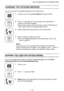 Page 19How to Operate from a Remote Phone 
CHANGING THE OUTGOING MESSAGE 
You can re-record the Outgoing Message from a remote phone. 
1 Call your unit, and push the Code No. during the OGM. 
2 Push “7” right after you hear the beep tones indicating the 
number of recorded messages. 
l Short beeps will be heard continuously until the OGM tape has 
been reset, and then a long beep will be heard. 
3 Speak clearly and loudly after you hear the long beep. 
4 When recording is finished, push “9”. 
l The new Outgoing...