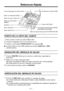 Page 22Referencia Rbpida 
 Ill Cinta del Mensaje de Entrada (ICM)-- h Cinta del Mensaie de Salida fOGM) 
Both de rebobinado (REW) 
Both de avance rapid0 (FF) 
Both de memorizaci6n 
(MEMO) 
Mickfono Both ICM ERASE 
Both OGM REC Conmutador de alimentacih ON/OFF 
Both OGM PLAY (ENCENDIDO/APAGADO) 
Both de reproduccihlpausa (PLAYBACK/PAUSE) 
PUESTA DE LA CINTA DEL CASETE 
1 
Abra el panel e inserte las cintas OGM e ICM. 
2 Conecte el adaptador de CA en el terminal de CA. 
3 Coloque el conmutador POWER ON/OFF en la...