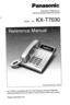 Page 1Panasonic 
Proprietary Telephone for 
Electronic Modular Switching System 
MODEL NO. 
KX-17030 
Illustrated Model: White 1 
KX-T7030 is compatible with all of the Panasonic Electronic Modular 
Switching Systems and can perform most functions within each system. 
Please read before use.  