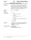 Page 30721244aTimer Programming
Call Duration Count Start Time
DescriptionSets the number of seconds the system waits between the end of
dialing and the start of the SMDR timer for outgoing toll calls.
When the system has sent out all the digits to the central office and
this timer expires, the system starts counting the call. A display
telephone shows the elapsed time of the call.The starting time and
the duration of a call are recorded in the SMDR record.
Selection
Default
Programming
Time (seconds): 0 through...