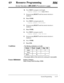 Page 372490Resource Programming806
Serial Interface (RS-232C) Parameters (contd.)
8.
9.
10.
11.
Keep pressing SELECT until the desired selection is
displayed.
Press STORE.
Press NEXT to program parity bit.
12.
13.
14.
Display example: Parity:Mark
Keep pressing SELECT until the desired selection is
displayed.
Press STORE.
Press NEXT to program stop bit.
15.
16.
Display example: Stop Bit:lbit
Keep pressing SELECT until the desired selection is
displayed.
Press 
STORE.
17.Press END.
Conditionsl The following...