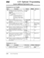 Page 3839904.10 Optional Programming
System Additional Information (contd)
Explanation for Area 5 (contd)
Field
(39)
(40)
(41)
(42)
(43)
WI
(45)
Description
Determines the result when pressing the
FLASH button during an outside call (When
Field 3=0).
Flash: Disconnects and accesses the same
outside line.
Selects the message waiting ring type: 3
quick rings or 2 normal rings, for standard
telenhones.
Terminate: Terminates the outside line and
accesses the intercom. It is
convenient to route the outside
call...