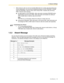 Page 691.5 Absence Settings
User Manual 69
1.5.2 Absent Message
You can show the reason you do not answer, if the caller uses a Panasonic display proprietary 
telephone. There are eight preprogrammed messages and one for your personal message (16 
characters). The selected message is shown on the display of your telephone.When intercom calls are set to be handled differently from outside calls (forwarding type, 
forward destination), we recommend establishing buttons for both FWD/DND—Outside 
calls and...