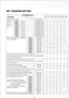 Page 150KEY TELEPHON SETTING 
15 16 
T Enter KEY TEL or SLT 
1,2,3,4,5,6,7 or 8 1  Set COL 1 
to 8, for 
the Line 
key num- 
ber. 
COLl 
COL2 
COL3 
COL4 
COL5 
COL6 Tel No. 
Tel No. 
Tel No. 
Tel No. 
Tel No. 
Tel No. 1,2,3,4,5,6,7 or 8 
CoLi’ 1 Tel No. 
COL8 1 Tel No. 
Set the incoming ringing designation 
to the ring position. Yes or No 
Yes or No 
1 COL8 
Set the door box call for one of no ring, intercom 
incoming ring only, COL incoming ring only or inter- 
com and COL incoming ring. 
Set the door box call...