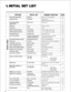 Page 281. INITIAL SET LIST 
The table below describes the features, initial setting and those programming mode. 
FEATURE I INITIAL SET 
DESIRED FUNCTION 
IPAGEI 
Dial no.0 to 8 (one digit set) PBX outside dialing digit 
Automatic pause Dial No.9 
No Dial No. 
Call duration display 
appear timing After 15 set 
Flash time 1 set 
0.6 
set or 2 set 
I 33 I 
3 set 
I 34 I  Pause time 
System speed dial group A 2 set 
00 to Xx(89) 
XX can range from 00 to 89 
I 35 I 
System speed dial group B 
I ~ ~~  YY (00) to 89...