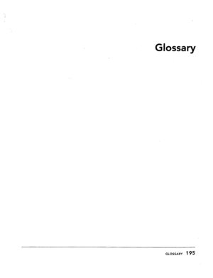 Page 190Glossary 
GLOSSARY 195  