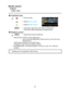 Page 97Media player
Videos
Video  view
Thumbnail view
Play  the video
 Display Drive select 
 Display Media select 
 INFOInformation  panel  (File  name, Date, and Size  etc.)
*Information differs depending on selected data.
Playback  screen
INFODisplay/hide  Guide and Banner
Movie banner: Shows  current Video status (Drive type (SD/USB/DLNA), Date and time or File name  and
Elapsed time.)
2D/3D status:  Shows  current 2D/3D status
Navigation Guide:  Shows  available  functions.
Forward/Reverse:  Five levels of...