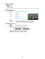 Page 97Media player
Photos
Photo  view
Thumbnail view
Display Slideshow settings
 Display Sort
 Display Drive select
 Display Media select
 INFOInformation  panel  (File  name, Date, and Size  etc.)  
* Information  differs depending on selected data.
Playback  screen
INFODisplay/hide  Guide and Banner
Photo status:  Shows  current photo  status
 or 
2D/3D status:  Shows  current 2D/3D status
Navigation Guide:  Shows  available  functions.
97  