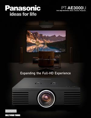 Page 1Full High-Definition Home Cinema Projector
PT-AE3000U
Expanding the Full-HD Experience 