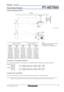 Page 4
4
PT-AE700UHome Cinema Projector S P E C     F I L E
As of September 2004
Standard setting-up positions

H
S
139.9
(5-1/2˝)
338.6–418.6
62.4
(2-7/16˝)
(13-5/16˝–
     16-15/32˝)
Adjustable in 
20 mm (25/32˝) steps
W
S
L
H
W

Ceiling

unit: mm (inch)
NOTE:
Illustrations show the projector installed
using optional ceiling bracket.
This illustration is not drawn to scale.
Computer data compatibility
This projector accepts up to 70 kHz horizontal scanning frequency and 10\
0 MHz dot clock.
NOTE: The display...