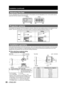 Page 2020 – ENGLISH
  Adjusting the feet
The four adjustable feet mounted at the bottom of the projector are level-adjustable (0 mm–15 mm) which can be 
used when the floor surface is not horizontal.
  Projection scheme
This projector can use any of the four projection schemes. Select the most suitable scheme to the situation of your 
location. Use the OPTION menu on the menu screen to choose the desired projection scheme. (
p. 76)
Installation geometry
When planning the projector and screen geometry, refer to...