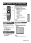 Page 43ENGLISH – 43
Basic Operation
 
Using the SHUTTER 
function
If the projector is not used for a certain period of 
time during the meeting intermission, for example, a 
shutter mode is available that allows the user to hide 
images temporarily.
1. Press SHUTTER on the remote 
control or the main unit.
The image is turned off.
2.  Press SHUTTER again.
The image comes back.
  On-screen display 
function
This turns the on-screen display function on and off.
1. Press ON SCREEN on the 
remote control.
•
•...