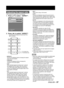 Page 57ENGLISH – 57
Basic Operation
 
Adjusting the aspect ratio
This changes the aspect ratio of the pictures.
1. Press ▲▼ to select  “ASPECT”.
2. Press ◄► to switch “ASPECT”.
The setting will change as follows each time 
◄► is pressed.
DEFAULT:
Pictures are displayed without changing the aspect 
ratio of the input signals.
THROUGH:
Pictures are displayed without changing the 
resolution of the input signals.
16:9
*1:
When standard signals are being input*3, pictures 
are displayed with the aspect ratio...