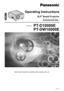 Page 1TQBJ 0209-4
Operating Instructions
 DLP® Based Projector
Commercial Use
PT-D10000E
PT-DW10000E
Read these instructions completely before operating this unit.
Models No. 