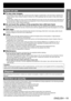 Page 11ENGLISH – 11
Getting Started
Notes on use
To view clear images:  „The audience cannot enjoy high-contrast and clear images if outside light or the illumination interferes the  • 
screen surface. Draw window curtains or blinds, turn off the lightings near the screen or take other proper 
measures.
In rare cases, wafture can occur on the screen affected by the warm air from the exhaust port depending on  • 
the environment. Make sure that there is no equipment in front of the set which will recirculate the...