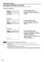 Page 6464
Adjusting the position
POSITION
  SHIFT
  SIZE VID AUTO
  BLANKING
  KEYSTONE
  EDGE BLENDING
     :MENU SELECT    
ENTER:SUB MENU
MAIN MENU
         PICTURE
         POSITION
         LANGUAGE
         OPTION
         TEST PATTERN
         SIGNAL LIST
     :MENU SELECT    
ENTER:SUB MENU
KEYSTONE
  KEYSTONE 63
  LINEARITY 63
           :ADJUST
Keystone distortion correction
Keystone distortion can be corrected only along either horizontal bound of the picture.
Procedure of adjustment
Note
Press the...