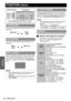 Page 3636 - ENGLISH
Settings
POSITION menu
You can move the projected image horizontally for fine 
adjustment.
You can move the projected image vertically for fine 
adjustment.
If you have interference patterns of the projected image, 
which is sometimes referred to as moire or noise, you 
can minimize it by pressing I H to adjust the clock 
frequency. (Available with signals from COMPUTER IN 
only)If you require further adjustment for the same reason as 
the DOT CLOCK adjustment, you can fine adjust the...