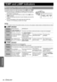Page 4242 - ENGLISH
Maintenance
TEMP and LAMP Indicators
If a problem should occur with the projector, the LAMP and/or TEMP 
indicators will inform you. Manage the indicated problems as follow.
1. Confirm the status of all indicators and projector, and switch off 
the projector in proper way.
2. Find out the cause of the problem by status of the LAMP and/or 
TEMP indicators.
3. Follow the following instruction for each indication and solve the 
problem.
4. Turn on the projector in the correct way and confirm...