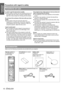 Page 10Precautions with regard to safety
10 - ENGLISH
Important 
Information
In order to get the best picture quality
 Draw curtains or blinds over any windows and turn off 
any lights near the screen to prevent outside light or 
light from indoor lamps from shining onto the screen.
Do not touch the surfaces of the lens with your bare 
hands.
 If the surface of the lens becomes dirty from 
fingerprints or anything else, this will be magnified 
and projected onto the screen. Moreover, when not 
using the...