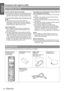 Page 10Precautions with regard to safety
10 - ENGLISH
Important 
Information
In order to get the best picture quality
 Draw curtains or blinds over any windows and turn off 
any lights near the screen to prevent outside light or 
light from indoor lamps from shining onto the screen.
Do not touch the surfaces of the lens with your bare 
hands.
 If the surface of the lens becomes dirty from 
fingerprints or anything else, this will be magnified 
and projected onto the screen. Moreover, when not 
using the...