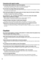 Page 66
Precautions with regard to safety
Do not place liquid containers on top of the projector.
• If water spills onto the projector or gets inside it, fire or electric shocks could result.
• If any water gets inside the projector, contact an Authorized Service Centre. 
Do not insert any foreign objects into the projector.
• Do not insert any metal objects or flammable objects into the projector or drop them onto the projector, as doing
so can result in fire or electric shocks.
After removing the battery...