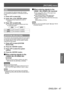 Page 47[PICTURE] menu 
ENGLISH - 47
Settings
[AI]
You can project the optimal image with contrast 
by controlling the gradation in accordance with the 
image.
1)  Press ▲▼ to select [AI]. 
2)  Press ◀▶ or the  button.
 
z
The [AI] individual adjustment screen is 
displayed.
3)  Press ◀▶ to switch [AI]. 
 
z
The setting will change as follows each time 
you press the button. 
[ON][OFF]
[ON] AI correction is enabled. 
[OFF] AI correction is disabled. 
[SYSTEM SELECTOR]
The projector will automatically detect the...