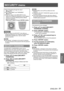 Page 91ENGLISH - 91
Settings
SECURITY menu
See “Navigating through the menu”   
z
(Æpage  49).
See “MAIN MENU” and “SUB MENU”  
 
z
(Æpage  50).
When you apply to the [SECURITY] menu 
 
z
before you change the password to your original, 
perform to input the following factory default 
password operation.
Press ▲►▼◄▲►▼◄  and  button.
Attention
When you apply to the SECURITY menu after you 
 
z
change the password to your original in the [SECURITY 
PASSWORD CHANGE] menu, input the original 
password operation....