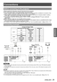 Page 35ENGLISH - 35
Getting Started
Connections
Before connecting to the projector
Read carefully the instruction manual for the device to be connected. z
Turn off the power switch of the devices before connecting cables. z
If any connection cable is not supplied with the device, or if no option\
al cable is available for connection of the  z
device, prepare a necessary system connection cable to suit the device.Video signals containing too much jitter may cause the images on the scre\
en to randomly wobble or...