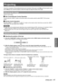 Page 41ENGLISH - 41
Basic Operation
Projecting
Check the connections of the peripheral devices and connection of the power cord (Æpage 36) and switch on the 
power (Æpage 38) to start the projector. Select the image and adjust the state of the image.
Selecting the image
Select an input signal.
Side Control/Remote Control Operation J
You can press the  button on the side control or the remote control to select INPUT 1/2/3 as input 
source.
Remote Control Operation J
Press the , , or  button on the remote...