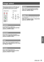 Page 55ENGLISH - 55
Settings
Image select 
Select [Image select] from the Main Menu (see 
“Navigating through the menu” on page 47), 
then select the item from the sub-menu.
Remote ControlSide Control
Dynamic
For viewing pictures in a bright room.
Press ▲▼ to select [Dynamic] and then 
press the  button.
Standard
Normal picture mode preset on the projector.
Press ▲▼ to select [Standard] and then 
press the  button.
Real
Picture mode with improved halftone for graphics. 
Press ▲▼ to select [Real] and then press...