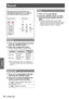Page 6262 - ENGLISH
Settings
Sound
Select [Sound] from the Main Menu (see 
“Navigating through the menu” on page 47), 
then select the item from the sub-menu.
Remote ControlSide Control
Volume
Press ▲▼ to select [Volume] and then 1 ) 
press the  button.
Press ◄► to adjust the volume.2 ) 
Press  button to set the volume. z
OperationAdjustmentAdjustment 
range
Press ►.turn up the 
volume
Maximum 
value 63
Press ◄.turn down the 
volume
Minimum 
value 0
You can also press  (+/-) buttons on  z
the remote control or...
