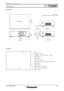 Page 4SPECFILE
PT-F200NTLCD Projector
As of January 2008< 4 >
Dimensions
319
53
213
432
115
9.5 124.5
309
70
85
(12-9/16˝)
(2-3/32˝)
(8-3/8˝)
(17˝)
(4-17/32˝)
(3/8˝) (4-29/32˝)
(12-5/32˝)
(2-3/4˝)
(3-11/32˝)
unit : mm (inch)
NOTE: This illustration is not drawn to scale.
Terminals
1 LAN
2 Computer 1 input
3 Computer 2 input/computer 1 output
4 S-Video input
5 Video input
6 Component input
7 Audio input for component/S-Video/video
8 Serial input
9 Remote input
10 Audio input for computer 1
11 Audio input for...