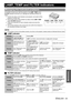 Page 43ENGLISH - 43
Maintenance
LAMP, TEMP and FILTER Indicators
If a problem should occur with the projector, the LAMP, TEMP and/or 
FILTER indicators will inform you. Manage the indicated problems as 
follow.
1. Confirm the status of all indicators and projector, and switch off the 
projector in proper way.
2. Find out the cause of the problem by status of the LAMP, TEMP 
and/or FILTER indicators.
3. Follow the instruction for each indication below and solve the 
problem.
4. Turn on the projector in the...