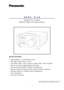Page 1• High Brightness – 12,000 ANSI Lumens
• Ultra-high contrast ratio of 1,000:1
• True SXGA (1280 x 1024), maximum UXGA (1600 x 1200) resolution
• Built-in multi-screen edge blending technology
• UFC and advanced DSP for faithful moving pictures
• Network functions including remote control and status monitoring
• Abundant options for versatile system configurations
• Low-noise design
• One-touch auto setup
-  1 -
S P E C    F I L E
PRODUCT NO.: PT-D9610
PRODUCT NAME: DLP™-Based Projector
MAJOR FEATURES...