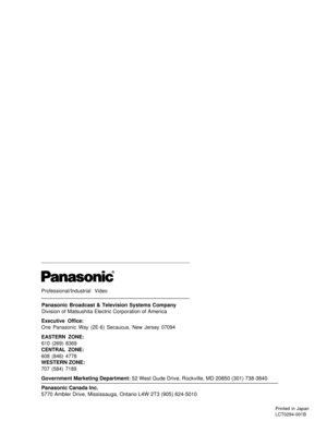 Page 60Professional/Industrial Video 