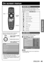 Page 49ENGLISH – 49
Basic Operation
On-screen menus
 
MAIN MENU
The main menu consists of the following 11 menu 
items. When a main menu item is selected, the screen 
changes to a sub-menu selection screen.
Icon MAIN MENU item
PICTURE
POSITION
ADVANCED MENU
DISPLAY LANGUAGE
DISPLAY OPTION
PROJECTOR SETUP
P IN P
TEST PATTERN
SIGNAL LIST
SECURITY
NETWORK
  SUB MENU
The sub-menu screen appears, and you can set and 
adjust the various items in the sub-menu.
PICTURE (pp. 52-57)  „
ENTER
PICTURE
PICTURE MODE...